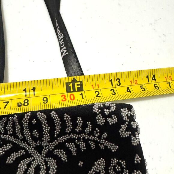 Morgan & Co. Jr. Sz 3/4 Spaghetti Strap Black Silver Glitter Lining Mini Dress - Picture 11 of 15